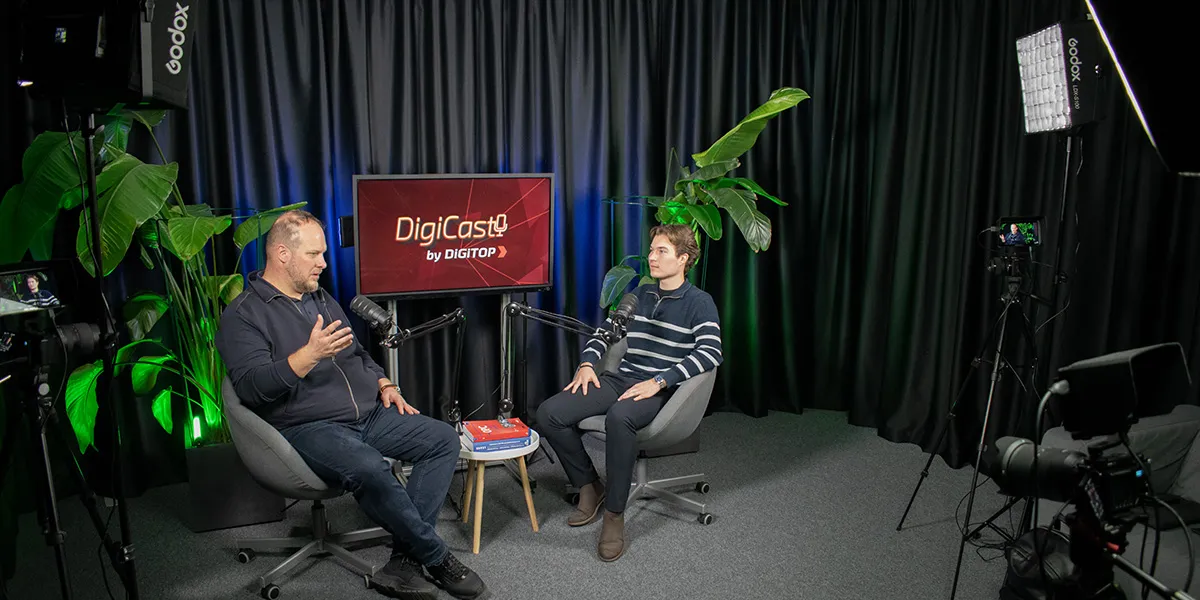 DigiCast Sopron podcast stúdió belső tér